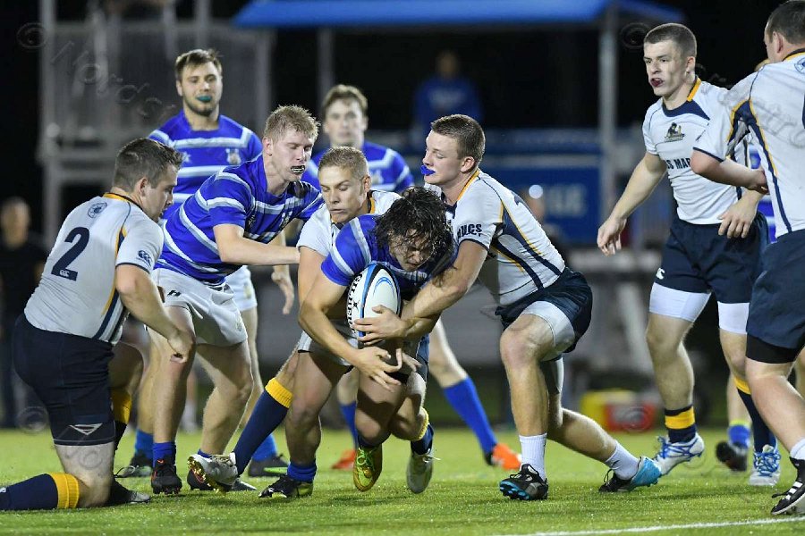 Wheaton Men\'s Rugby vs Mass Maritime.  Photo by Keith Nordstrom